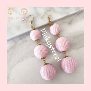 Cotton Ball Earrings